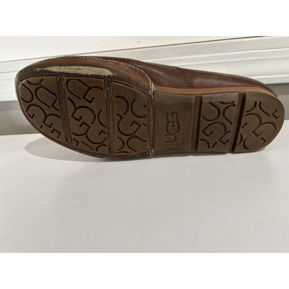 UGG Men's Brown Leather Casual Loafers Shoes 5556 US 10 - Picture 8 of 8